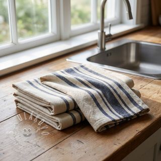 Dekorační látka Bernadette stripe indigo