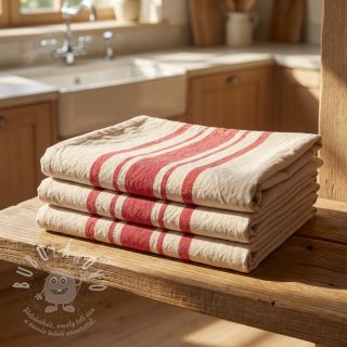 Dekorační látka Bernadette stripe rouge