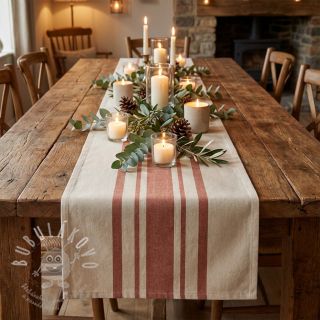 Dekorační látka Bernadette stripe terracotta