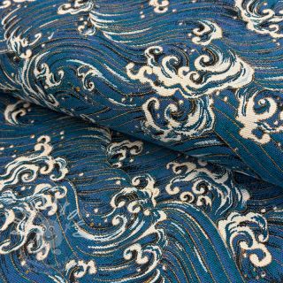 Dekorační látka jacquard Swell allover bleu