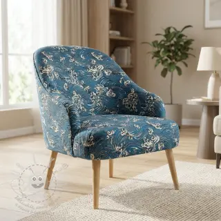 Dekorační látka jacquard Swell allover bleu