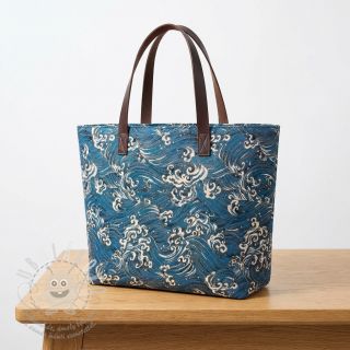 Dekorační látka jacquard Swell allover bleu