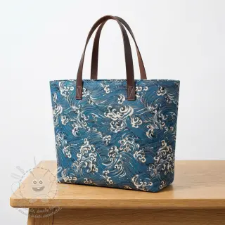 Dekorační látka jacquard Swell allover bleu