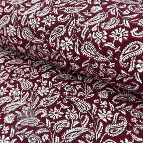 Dekorační látka jacquard Mumbai allover bordeaux