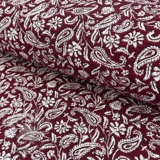 Dekorační látka jacquard Mumbai allover bordeaux