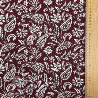 Dekorační látka jacquard Mumbai allover bordeaux