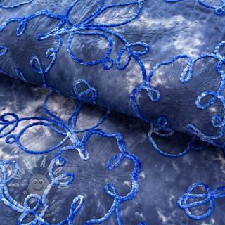 Bavlněná látka TIE DYE Chenille ela design C