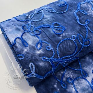 Bavlněná látka TIE DYE Chenille ela design C