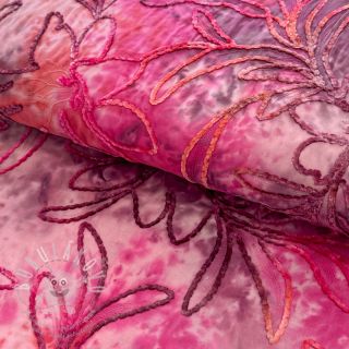 Bavlněná látka TIE DYE Chenille manon design C