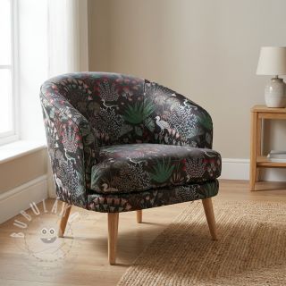 Dekorační látka jacquard Botanic Paradise Bird