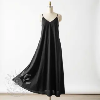 Bavlněná látka WASHED black