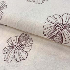 Viskóza se lnem EMBROIDERY Flower Maya natural