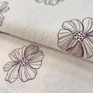 Viskóza se lnem EMBROIDERY Flower Maya natural