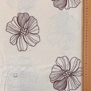 Viskóza se lnem EMBROIDERY Flower Maya natural