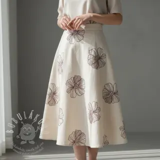 Viskóza se lnem EMBROIDERY Flower Maya natural
