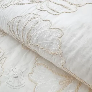 Bavlněná látka VOILE EMBROIDERY Kady off white