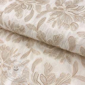 Bavlněná látka VOILE EMBROIDERY Kim off white