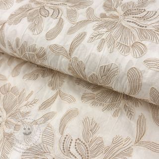 Bavlněná látka VOILE EMBROIDERY Kim off white