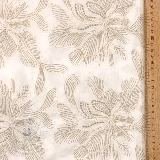 Bavlněná látka VOILE EMBROIDERY Kim off white