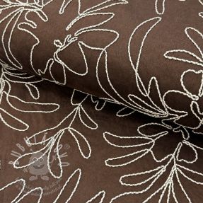 Semiš Tape flower dark brown