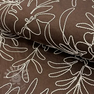 Semiš Tape flower dark brown