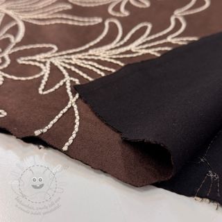 Semiš Tape flower dark brown