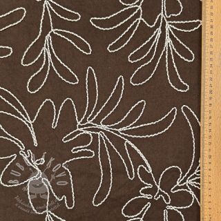 Semiš Tape flower dark brown
