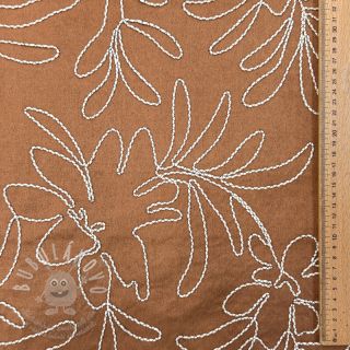 Semiš Tape flower cinnamon