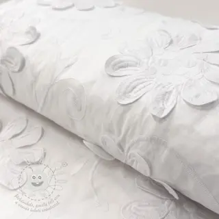 Bavlněná látka EMBROIDERY Bellagio white