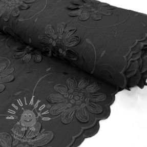 Bavlněná látka EMBROIDERY Bellagio black