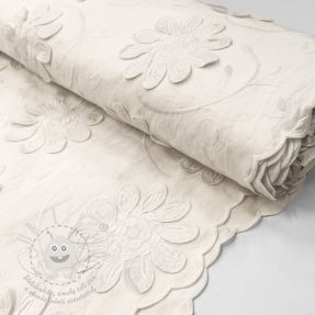 Bavlněná látka EMBROIDERY Bellagio off white