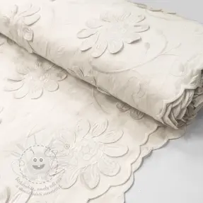 Bavlněná látka EMBROIDERY Bellagio off white