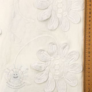 Bavlněná látka EMBROIDERY Bellagio off white