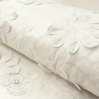Bavlněná látka EMBROIDERY Bellagio off white