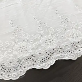 Bavlněná látka EMBROIDERY Leon border