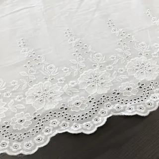 Bavlněná látka EMBROIDERY Leon border