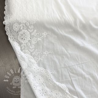 Bavlněná látka EMBROIDERY Leon border