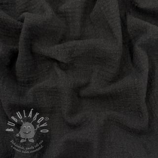 Bavlněná látka SLUB WASHED black