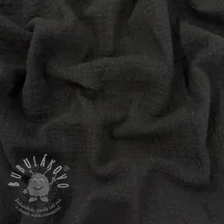 Bavlněná látka SLUB WASHED black