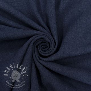 Bavlněná látka SLUB WASHED navy