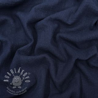 Bavlněná látka SLUB WASHED navy