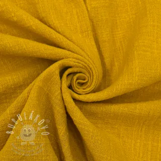 Bavlněná látka SLUB WASHED ochre