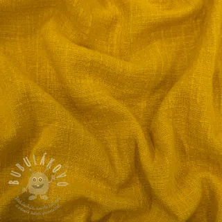 Bavlněná látka SLUB WASHED ochre