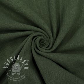 Bavlněná látka SLUB WASHED army green