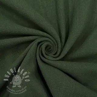 Bavlněná látka SLUB WASHED army green
