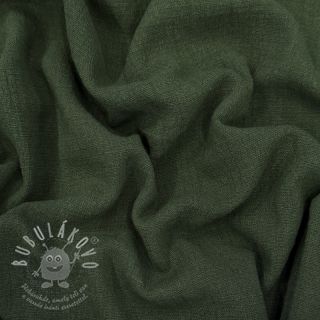 Bavlněná látka SLUB WASHED army green