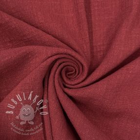 Bavlněná látka SLUB WASHED wine red