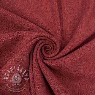 Bavlněná látka SLUB WASHED wine red