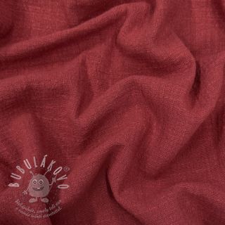 Bavlněná látka SLUB WASHED wine red