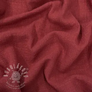 Bavlněná látka SLUB WASHED wine red